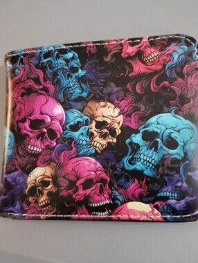 New Halloween horror anime manga leather wallet
